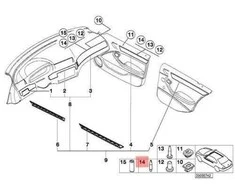 Originalus BMW 3 serijos E46 sedano interjero apdailos remonto rinkinys OEM 51458268567