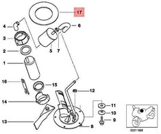 Originalus BMW 89V 0554 Gasket 16112347604