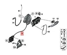 Originalus BMW Alpina M6 B6 F06 640d 640dX 640i Užrakto Komplektas Kairėje 51215A36E47