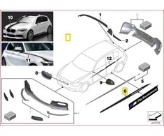 Originalus BMW dešinysis OS kairysis NS folijos šoninis slenkstis 1 serija F20 LCI 51192220967