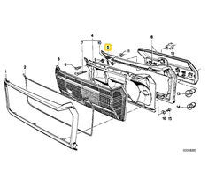 Originalus BMW E12 Sedano sandarinimo rėmas kairėje OEM 63211361521