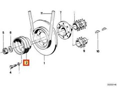 Originalus BMW E24 E32 E34 kupė sedano diržas D=156MM OEM 11231706725