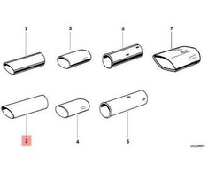 Originalus BMW E30 E34 kupė universalas sedanas juodas išmetimo vamzdžio apdailos OEM 82119401092
