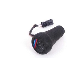 Originalus BMW E30 kupė apšviestas odinis pavarų perjungimo svirties mygtukas OEM 25112233140