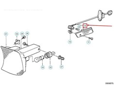Originalus BMW E32 E34 papildomas posūkio kampinis žibintas kairysis OEM 63131378009