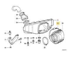 Originalus BMW E36 Z3 kabrioletas kupė radiatoriaus aušinimo žarnos spaustukas OEM 11611318378