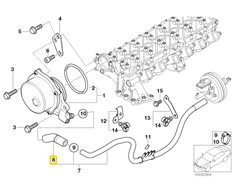 Originalus BMW E38 E39 E46 Universalus Sedanas Siurbimo Siurblio Vamzdžio Žarna OEM 34331165832
