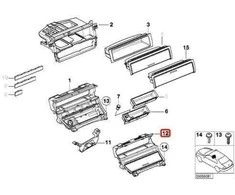 ORIGINALUS BMW E46 3 serijos 18mm NAV HVAC klimato kontrolės perkėlimo įrenginys - dešinėje pusėje
