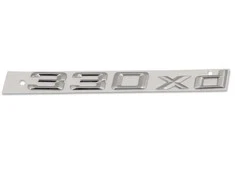 Originalus BMW E46 bagažinės dangčio chromuotas 330xd emblemos ženklelis OEM 51147032917