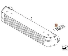 Originalus BMW E60 E60N E61 E65 radiatoriaus aušinimo ventiliatoriaus korpuso laikiklis 17117788324