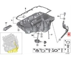 Originalus BMW E60N E61N E81 E82 variklio alyvos dipstiko vadovas vamzdis OEM 11437797998