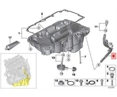 Originalus BMW E60N E61N E81 E82 variklio alyvos dipstiko vadovas vamzdis OEM 11437797998