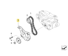 Originalus BMW E81 E87 E87N E90 E90N E91N alyvos siurblio vadovas OEM 11417567768
