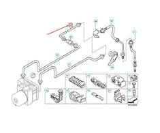 Originalus BMW E85 Roadster galinio stabdžio vamzdelis OEM 34326757723
