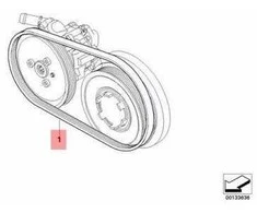 Originalus BMW E87 E90 E91 5 durų sedanas V juostinis diržas 4PK X 810 OEM 11287791786