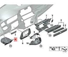 Originalus BMW F07 520d 528i 530d 155kW sulankstomas dėžutė vairuotojo pusėje 51169199127