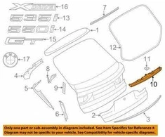 Originalus BMW F07 520d 528i 530d 530dX 535d 535dX 535i bagažinės dangtis 51137345621