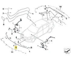 Originalus BMW F10 LCI F11 LCI elektrinis priekinis laidynas 61129291093