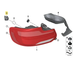 Originalus BMW F22N F23N F87N kabrioletas kupė lemputės lizdas OEM 63217489381