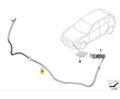 Originalus BMW F34 F34N Gran Turismo žibintų plovimo žarna OEM 61677349000