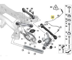 Originalus BMW galinis ABS ratų greičio jutiklis 34526762466 E81/E87/E90/E91