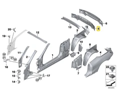 Bmw G14 F91 F92 G15 G16 Galinės Kėbulo Sustiprinimas Originalus 41007494451