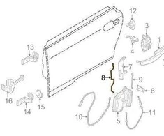Originalus BMW I I3 I3s I01 i3 120Ah Durų Priekinis Dešinys Veikimo Strypas 51217290868