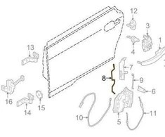 Originalus BMW I I3 I3s I01 i3 120Ah Durų Priekinis Dešinys Veikimo Strypas 51217290868