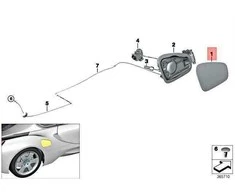 Originalus BMW I I8 I12 I15 kupė kabrioletas užpildymo sklendė paruošta 51177372955