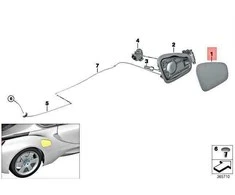 Originalus BMW I I8 I12 I15 kupė kabrioletas užpildymo sklendė paruošta 51177372955