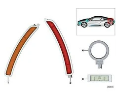 Originalus BMW I I8 I12 I15 kupė kabrioletas šoninis žibintas galinis kairysis 63147310777