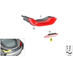 Originalus BMW I I8 I12 I15 kupė kabrioletas galinis žibintas LED buferis kairysis 63217310783