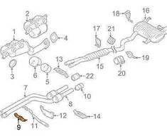 Originalus BMW išmetimo sistemos vamzdžio spaustukas OEM 18207524535