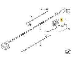 Originalus BMW JCW R52 R53 kupė teigiamas akumuliatoriaus saugiklio modulis B+ OEM 61131508927