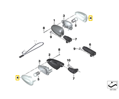 Originalus BMW K25 K255 K25H K27 K28 K29 K43 K71 K72 Lemputės objektyvas OEM 63137684528