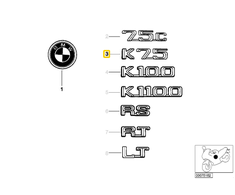 Originalus BMW K56 K 75 84 0561 0571 0574 0573 0572 Plokštė 51141455708
