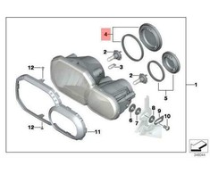 Originalus BMW K70 K72 K73 K75 apsauginis dangtelis su sandarikliu OEM 63128546745