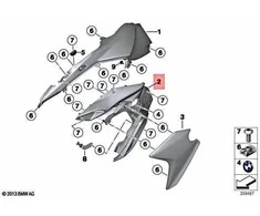 Bmw K72 F650Gs F800Gs Įsiurbimo Angos Dangtis Originalus 46638529013