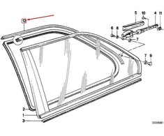 Originalus BMW M3 E30 316 316i 318i 318is 320i 320is sandarinimo juosta 51361924994