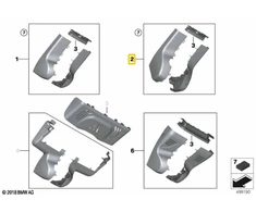 BMW Veidrodžio Pagrindo Dangtelio Rinkinys 2 G42 3 G20 G80 G22 G82 G26 Originalus 51167945223
