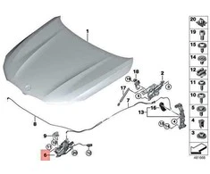 Originalus BMW M5 Z4 F90 G14 G15 G29 G30 G31 G32 G38 518d Dešinysis užraktas 51237347411