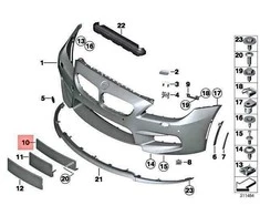 Originalus BMW M6 F06 F12 F13 kabrioletas kupė numerio plokštės pagrindas 51118050491