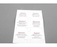Originalus BMW našumo žvakės lipdukas OEM 01292160475