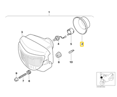 Originalus BMW R13 R131 žibintų dangtelis OEM 63127650105
