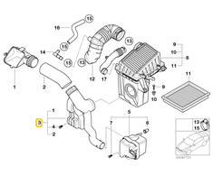 Originalus BMW R50 R52 Cabrio Coupe Oro Įsiurbimo Kolektorius OEM 13711477835