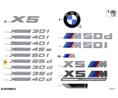 Bmw X5 G05 Žymėti Originalus 51147436021