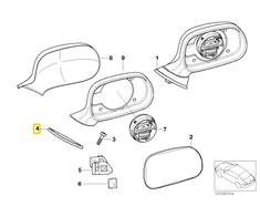 Originalus BMW Z3 Roadster Z3 1.9 2.0 2.2i 2.8 3.0i M3.2 tarpiklis kairėje 51167001039