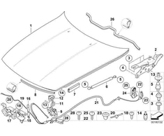 Originalus BMW Z4 kupė kabrioletas E85 E86 Z4 2.0i 2.2i 2.5i smūgio sustabdymas 51237116856