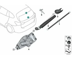 Originalus BMW ZINORO X1 F48 F49 M13 X1 16d 18d 18dX 18i valytuvo ašmenys 61627356223