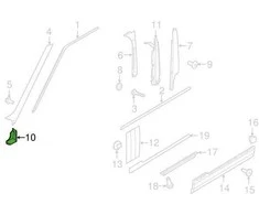 Originalus LAND ROVER 13-18 Range Rover Priekinis Kairysis Durų Izoliatorius LR040775